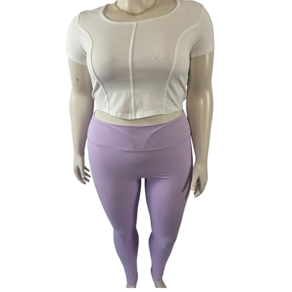 Ampersand Avenue Lilac 27” High Rise Leggings 2X NWT